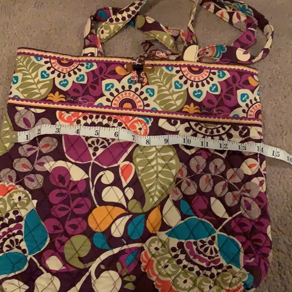 Vera Bradley plum crazy quilted shoulder tote - Picture 8 of 9